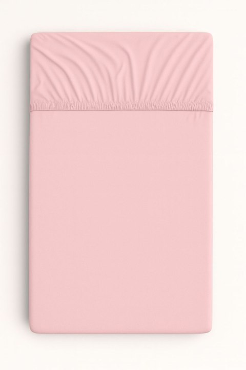 Prześcieradło jersey bawełna z gumką do łóżeczka 120x60cm - brudny róż