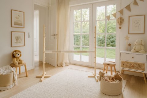 Belka do przeszkody do skakania na Hobby Horse - beżowa - 160 cm