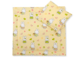 Pościel dla niemowląt z wypełnieniem kołderka i poduszka - Hallo rabbit żółty