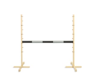 Przeszkoda skokowa do Hobby Horse 120cm, belka czarno-srebrna