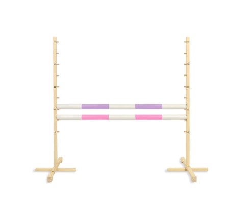 Przeszkoda Skokowa Do Hobby Horse 120Cm, Dwie Belki - Jasny Fiolet I Jasny Róż