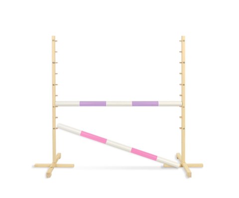 Przeszkoda Skokowa Do Hobby Horse 120Cm, Dwie Belki - Jasny Fiolet I Jasny Róż
