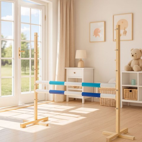 Przeszkoda Skokowa Do Hobby Horse 120Cm, Dwie Belki - Jasny Niebieski I Ciemny Niebieski