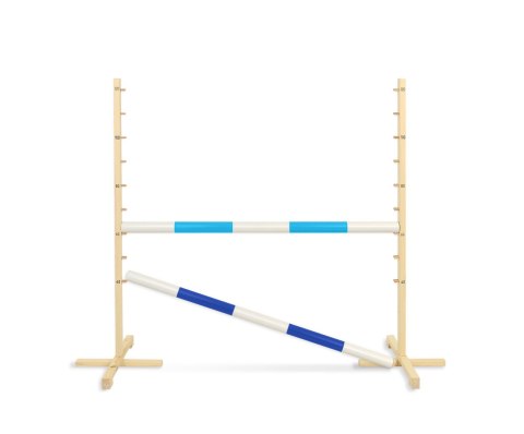 Przeszkoda Skokowa Do Hobby Horse 120Cm, Dwie Belki - Jasny Niebieski I Ciemny Niebieski