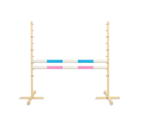 Przeszkoda Skokowa Do Hobby Horse 120Cm, Dwie Belki - Jasny Niebieski I Jasny Róż