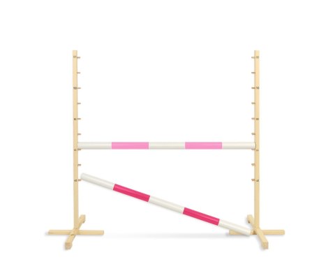 Przeszkoda Skokowa Do Hobby Horse 120Cm, Dwie Belki - Jasny Róż I Ciemny Róż