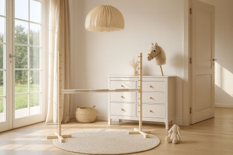 Przeszkoda Skokowa Do Hobby Horse 160Cm, H-120 Cm, Belka Beżowa