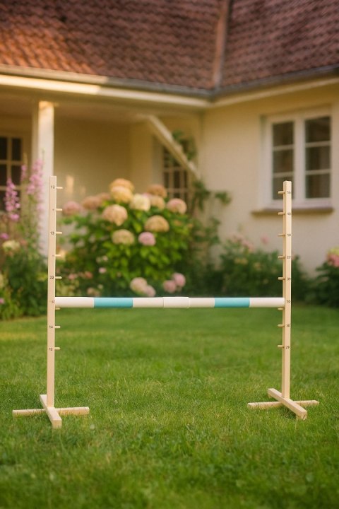 Przeszkoda Skokowa Do Hobby Horse 160Cm, H-120 Cm, Belka Jasnoniebieska