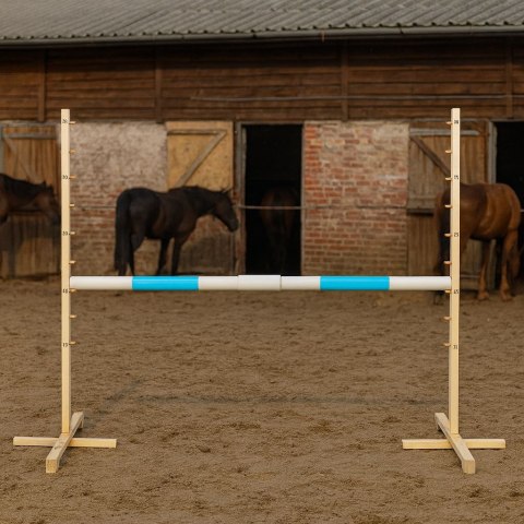 Przeszkoda Skokowa Do Hobby Horse 160Cm, H-120 Cm, Belka Jasnoniebieska