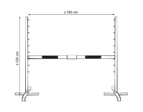 Przeszkoda Skokowa Do Hobby Horse 160Cm, H-120 Cm, Belka Jasny Fiolet