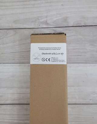 Przeszkoda Skokowa Do Hobby Horse 160Cm, H-120 Cm, Dwie Belki - Beżowa I Jasny Róż