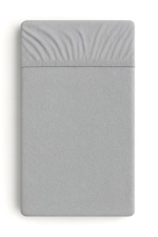 Prześcieradło frotte z gumką do łóżeczka 120x60cm - szare