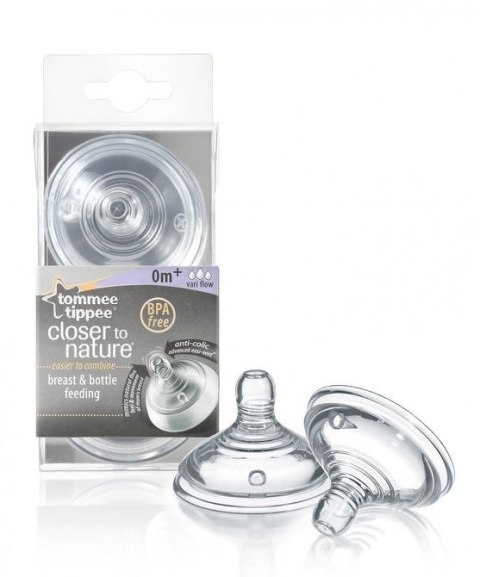 221407 SMOCZEK SILIKON 0 + WIELOPRZEPŁYWOWY Tommee Tippee