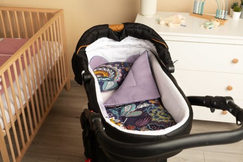 KOMPLET DO WÓZKA WAFEL BOHO BRUDNY RÓŻ