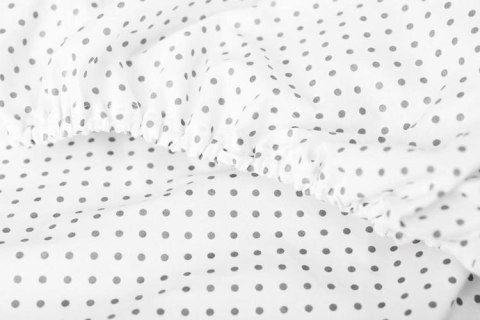 Prześcieradło Drukowane Kropki Szare 60X120 Cm