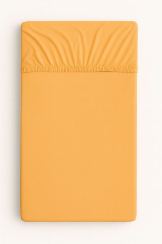 Prześcieradło bawełniane z gumką do łóżeczka 120x60 cm - brzoskwiniowe