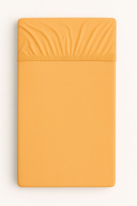 Prześcieradło bawełniane z gumką do łóżeczka 120x60 cm - brzoskwiniowe