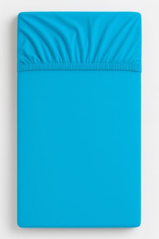 Prześcieradło bawełniane z gumką do łóżeczka 120x60 cm - turkusowe
