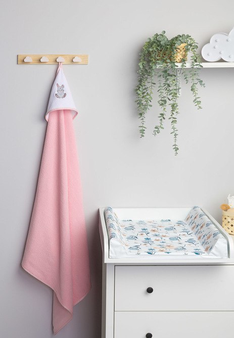 OKRYCIE KĄPIELOWE FROTTE 100X100 KRÓLICZEK RÓŻOWY