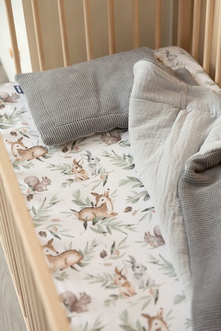 Prześcieradło Drukowane Sarenki 60X120Cm