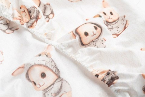 Prześcieradło Drukowane Króliczki 60X120Cm