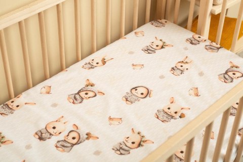 Prześcieradło Drukowane Króliczki 60X120Cm