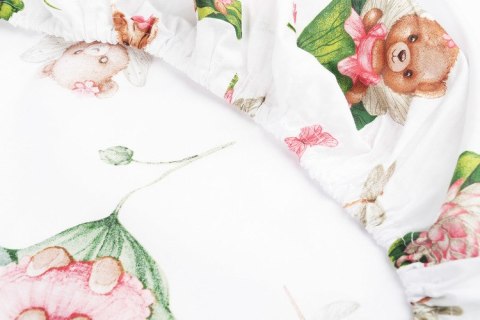 Prześcieradło Drukowane Miś W Kwiatach 60 X 120 Cm