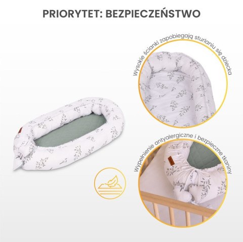 KOKON MUŚLIN TEDDY SZARY 80x45 + PODUSZKA