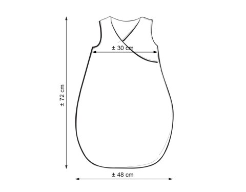 Śpiworek niemowlęcy całoroczny ocieplany 75 cm- woodland green