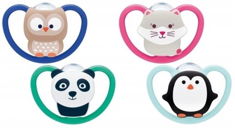 Smoczek Silikonowy Space 18-36 2Szt 526328, 739501