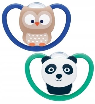 Smoczek Silikonowy Space 18-36 2Szt 526328, 739501