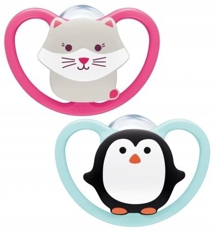 Smoczek Silikonowy Space 18-36 2Szt 526328, 739501