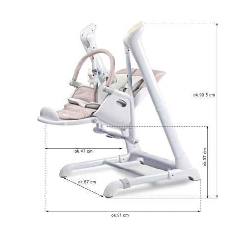 Krzesełko + Huśtawka Indigo Beige