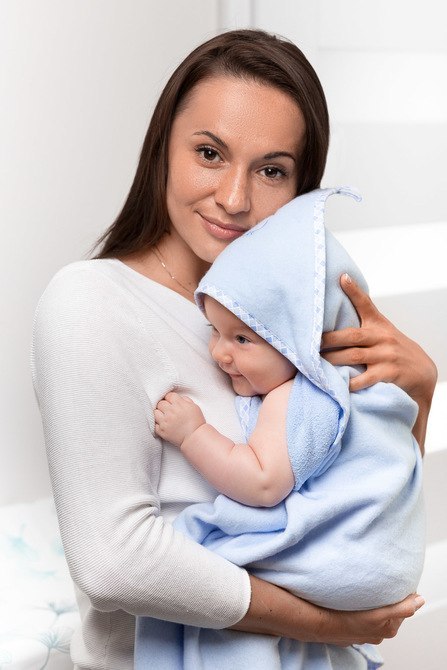 Okrycie Kąpielowe Owieczka 80X80 Beżowe