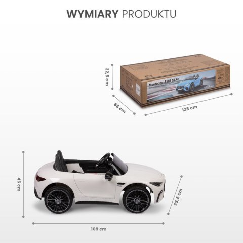 Pojazd Na Akumulator Mercedes Sl63 White