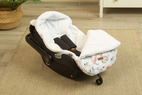 Śpiworek Do Fotelika I Wózka Głębokiego Sarenki Biały