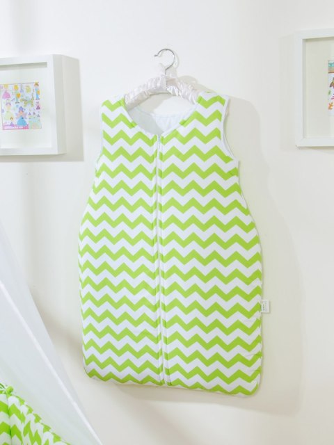 Śpiworek niemowlęcy- Simple chevron zielony