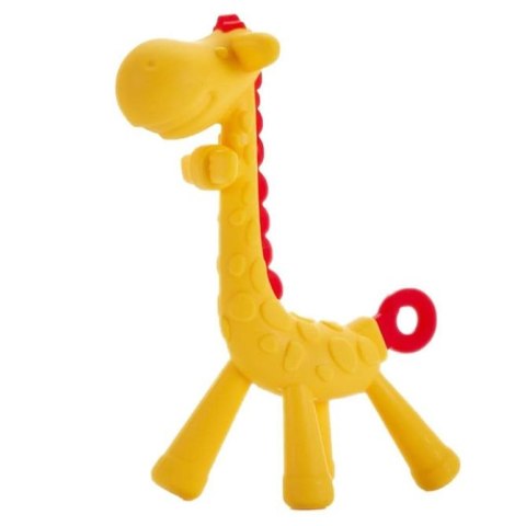 8041 GRYZAK ŻYRAFA SILIKONOWY ŻÓŁTO-CZERWONA BL804