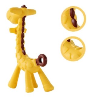 Gryzak Żyrafa Silikonowy Żółto-Brązowa Bl805