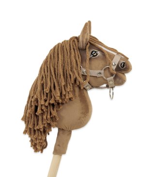 Hobby Horse Mały koń na kiju Premium brązowy jasny kasztan A5
