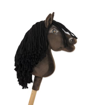 Hobby Horse Mały koń na kiju Premium ciemnobrązowy ciemogniady A5