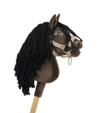 Hobby Horse Mały koń na kiju Premium ciemnobrązowy ciemogniady A5