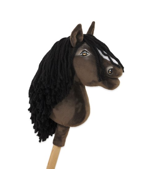 Hobby Horse Mały koń na kiju Premium ciemnobrązowy ciemogniady A5