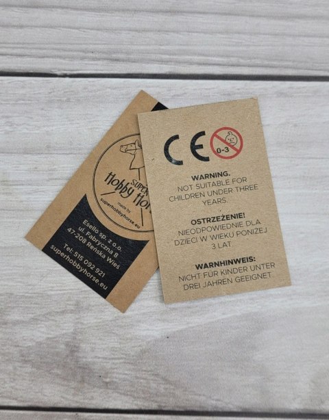 Hobby Horse Mały koń na kiju Premium ciemnobrązowy ciemogniady A5