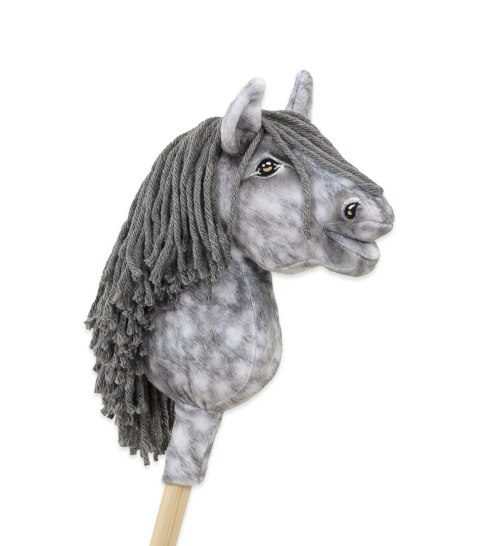Hobby Horse Mały koń na kiju Premium siwek jabłkowity z siwą grzywą A5