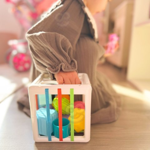 WOOPIE BABY Elastyczna Kostka Sensoryczna Sorter dla Dzieci Kolorowe Kształty 11 el.