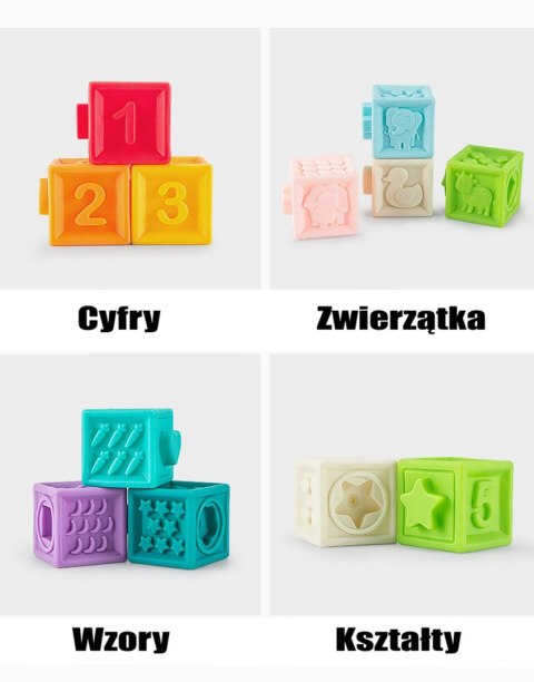 WOOPIE BABY Sensory Puzzles Squeeze Puzzle Sound Learning to Count 20 el.