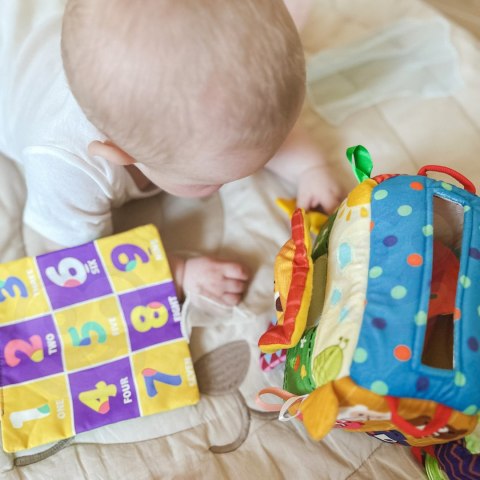 WOOPIE BABY Zabawka Edukacyjna Sensoryczna Pudełeczko Chusteczek