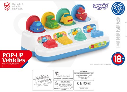 WOOPIE BABY Zabawka Edukacyjna Wyskakujące Pojazdy POP-UP