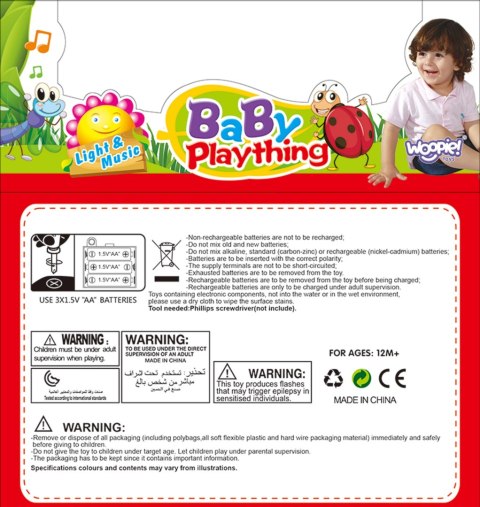 WOOPIE Zabawka Interaktywna do Raczkowania Biedronka